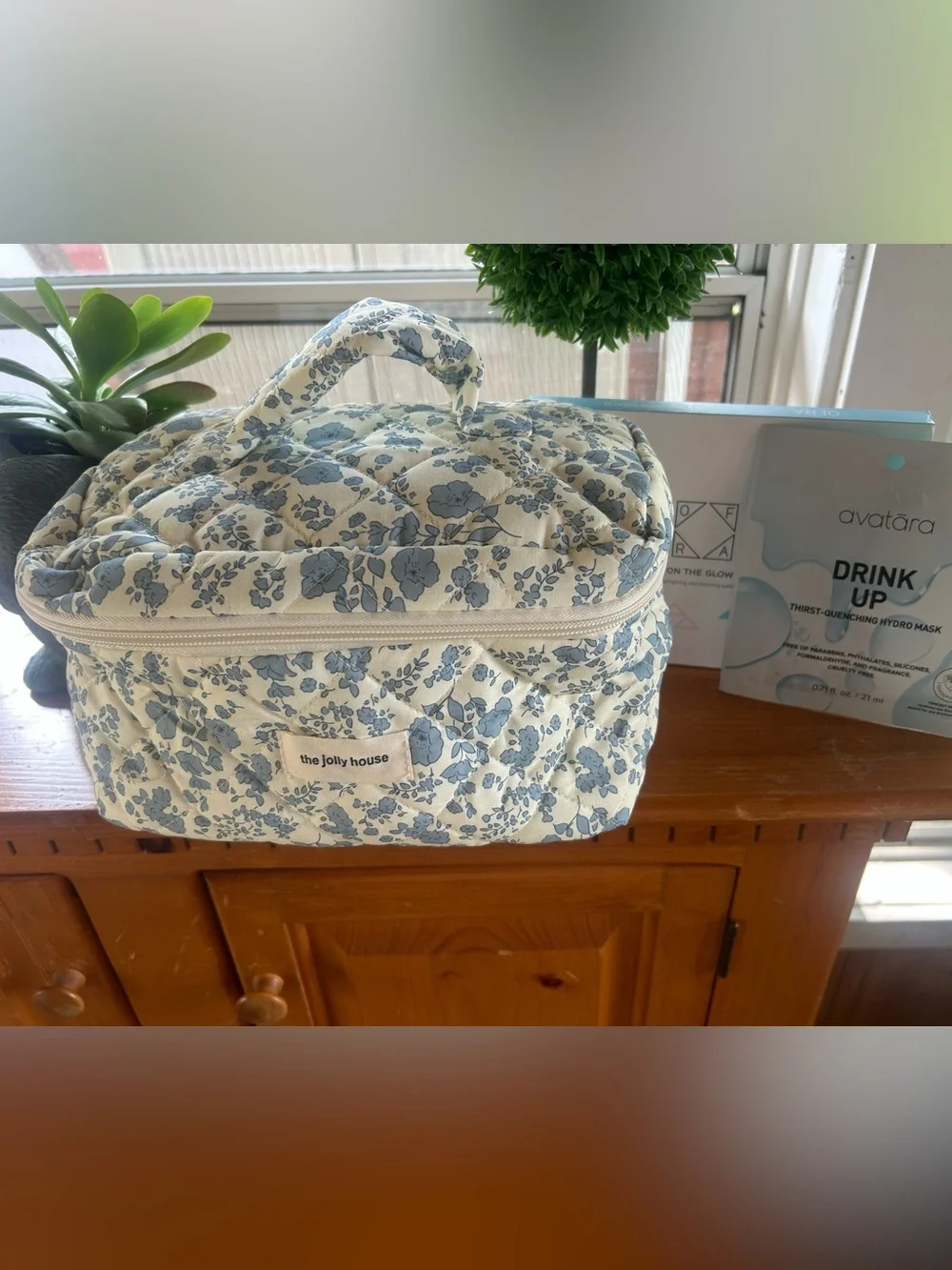 Quilted Floral Cosmetic Case, Bronzing Palette & Face Mask